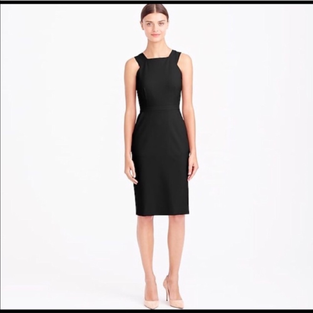 Jcrew Wool Cutout Sheath Dress